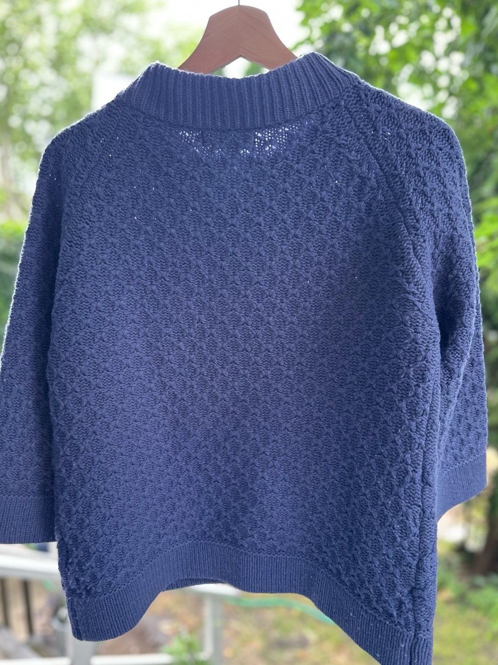 Boden Navy Blue Button-Up Knit Cardigan 100% Wool - Picture 3 of 6